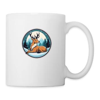Reindeer Christmas Drawing - Mug - white - Right