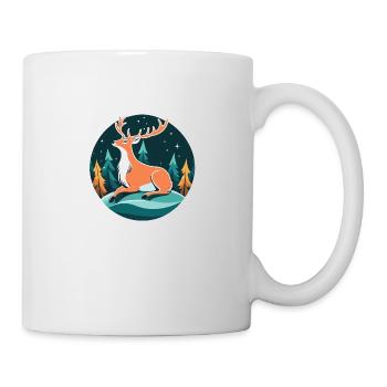 Reindeer Christmas Drawing - Mug - white - Right