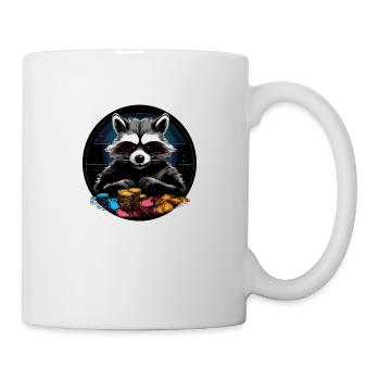 Raccoon Poker ALL IN - Mug - white - Right