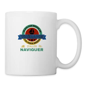 NAVIGUER Bateau - Mug blanc - blanc - Droite
