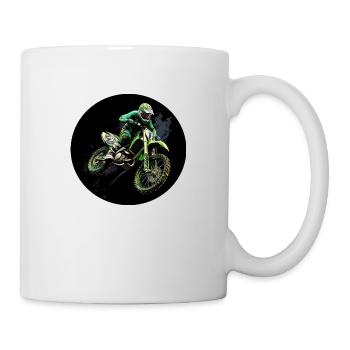 Logo de motocross - Mug blanc - blanc - Droite