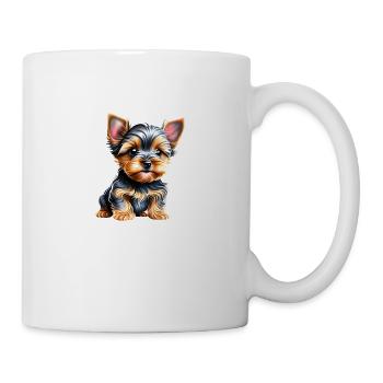 Yorkshire Terrier Chien Propriétaire Chien Chiot - Mug blanc - blanc - Droite