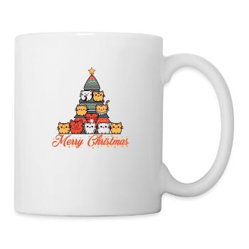 Arbre de Noël chats - Mug blanc - blanc - Droite