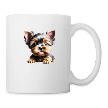 Yorkshire Terrier chiot chien propriétaire de chien - Mug blanc - blanc - Droite