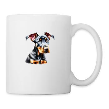 Chien doberman Chiot Doberman dresseur de doberman - Mug blanc - blanc - Droite