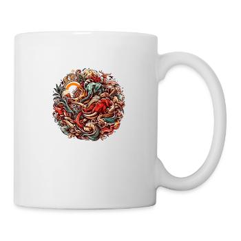Vibrant and Dynamic Nature-Inspired Illustration - Mug - white - Right