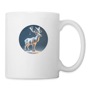 Reindeer Low Poly Christmas - Mug - white - Right