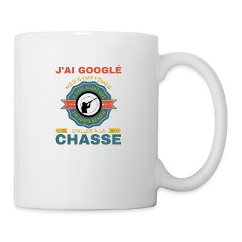Chasse chasseur j'ai gouglé mes symptômes - Mug blanc - blanc - Droite