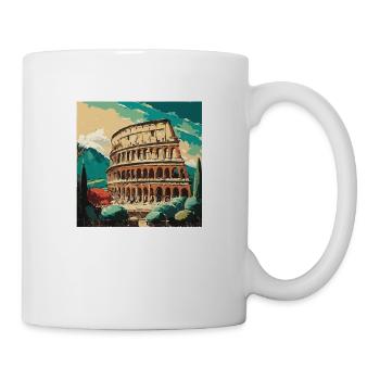 Kolosseum Rom - Tasse - Weiß - Rechts