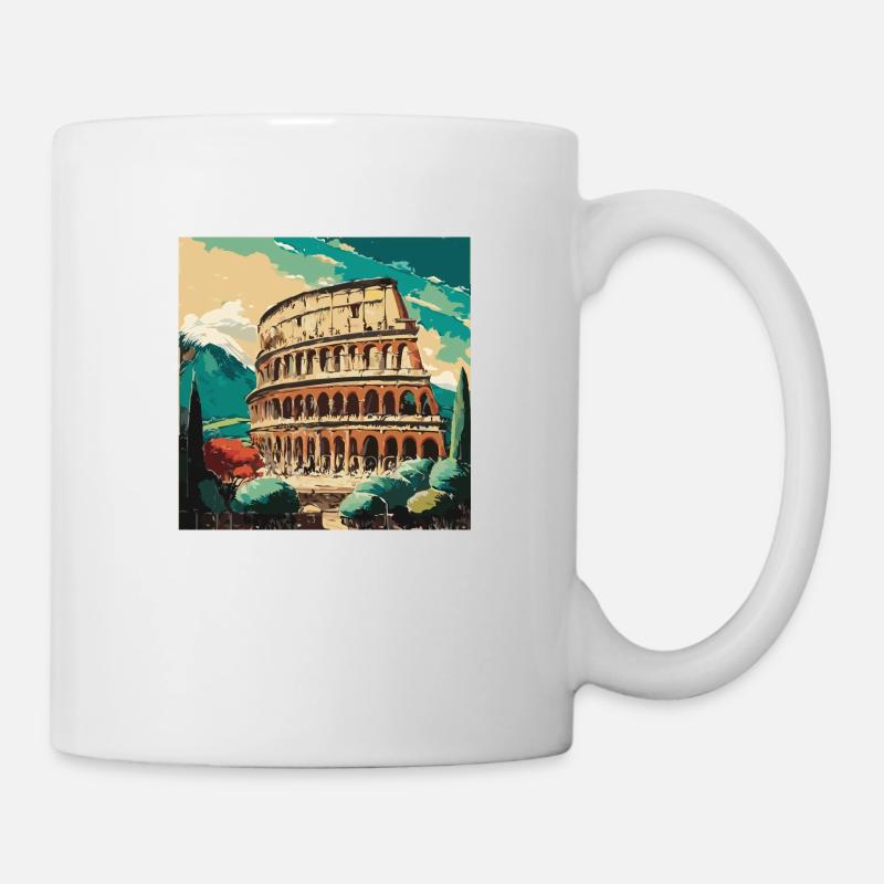 Kolosseum Rom - Tasse - Weiß