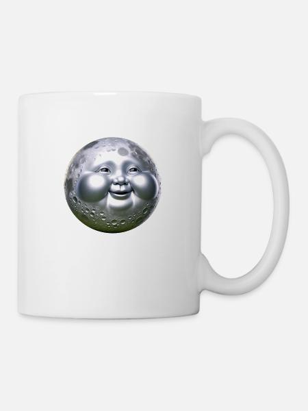 Buddha Mond - Tasse - Weiß
