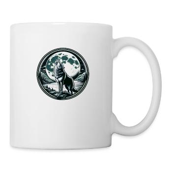 Wolf Mond Werwolf Heulen - Tasse - Weiß - Rechts