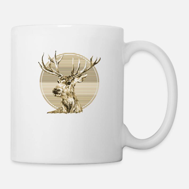 Hirsch - Tasse - Weiß