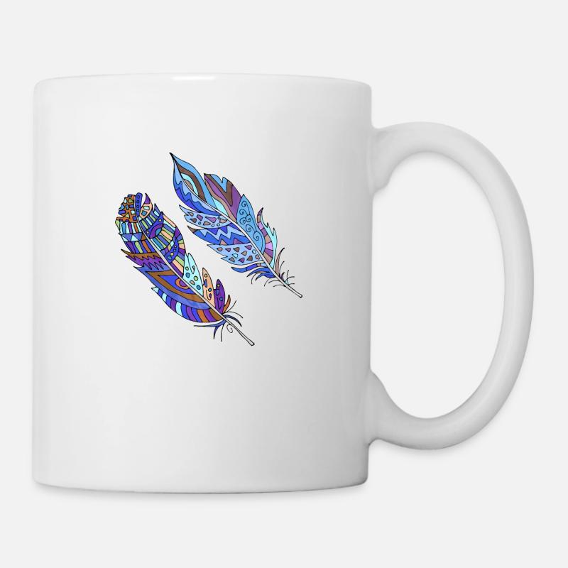 Feder - Tasse - Weiß