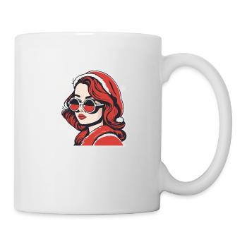 Girl Christmas Drawing - Mug - white - Right