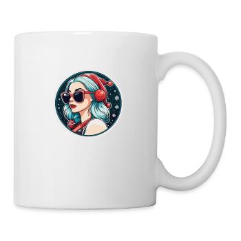 Girl Christmas Drawing - Mug - white - Right