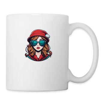 Girl Christmas Drawing - Mug - white - Right