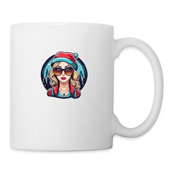 Girl Christmas Drawing - Mug - white - Right