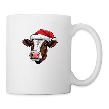 Tête d’animal de Noël de vache - Mug blanc - blanc - Droite