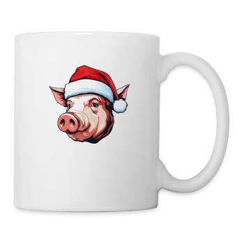 Pig Christmas Animal Head Sow - Mug - white - Right