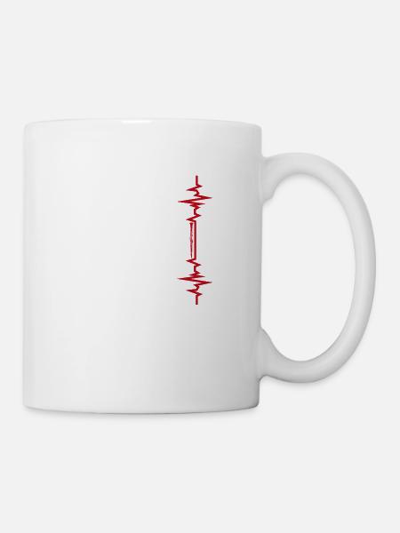 Klarinette Herzschlag Klarinettist Geschenk - Tasse - Weiß