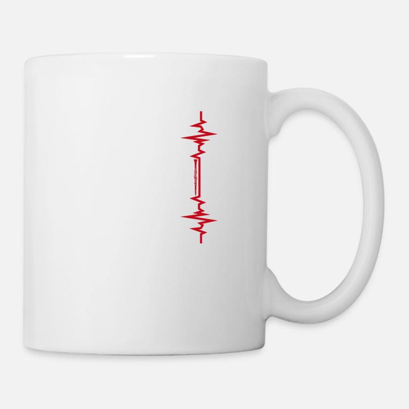 Klarinette Herzschlag Klarinettist Geschenk - Tasse - Weiß