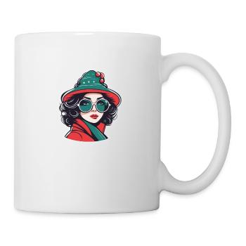 Girl Christmas Illustration - Mug - white - Right