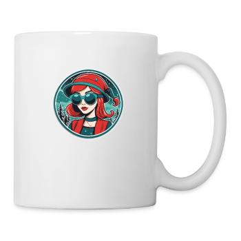 Girl Christmas Illustration - Mug - white - Right