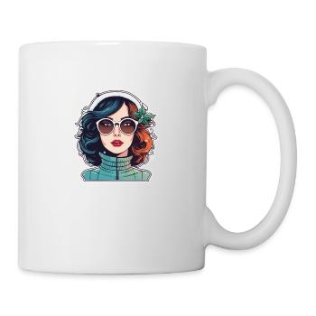 Girl Christmas Drawing - Mug - white - Right