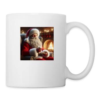 Der Weihnachtsmann bekommt Milch und Kekse - Tasse - Weiß - Rechts