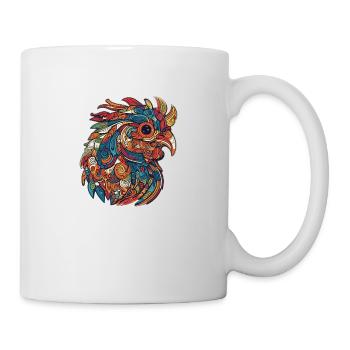 Gockel Hahn - Tasse - Weiß - Rechts