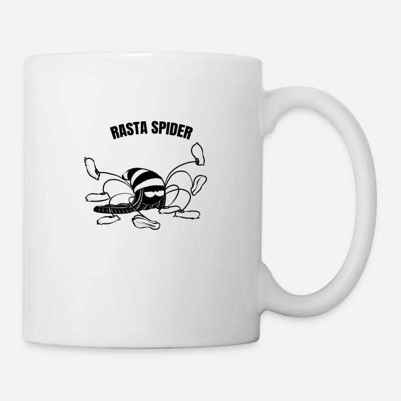 Beth l'araignée - Rasta spider (version texte) - Mug blanc - blanc