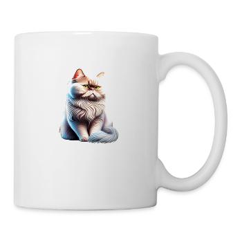 Perserkatze Kater Hauskatze Katze Katzenbesitzer - Tasse - Weiß - Rechts