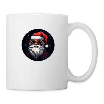Père noël avec des lunettes - Mug blanc - blanc - Droite