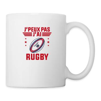 j'peux pas j'ai rugby idée cadeau rugby - Mug blanc - blanc - Droite