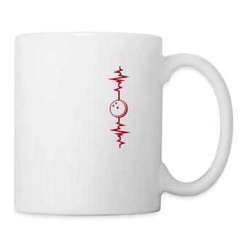 Bowling Herzschlag Bowling Geschenkidee - Tasse - Weiß - Rechts