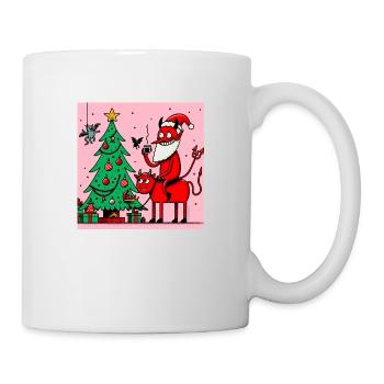 Devil Christmas Cartoon - Mug - white - Right
