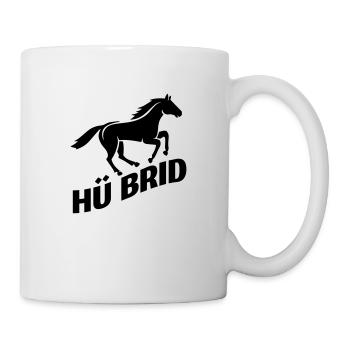Reitersprüche Hü Brid Pferd - Tasse - Weiß - Rechts