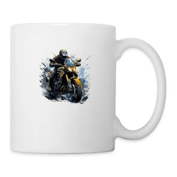 Stylisches Motorrad-Shirt für den perfekten Ride - Tasse - Weiß - Rechts