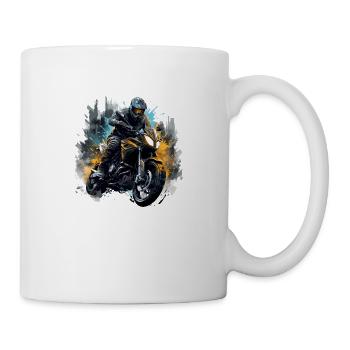 Style de vie à moto : la passion sur la route - Mug blanc - blanc - Droite