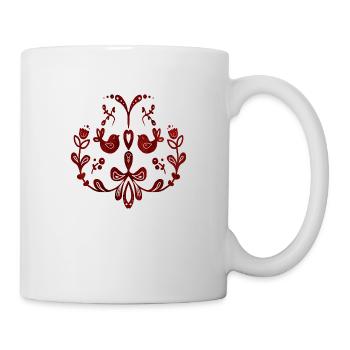 Schweden Schweden dalarna dala Pferd Pferd Frohe Weihnachten Elch - Tasse - Weiß - Rechts