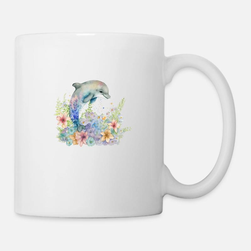 Baby-Delfin - Tasse - Weiß
