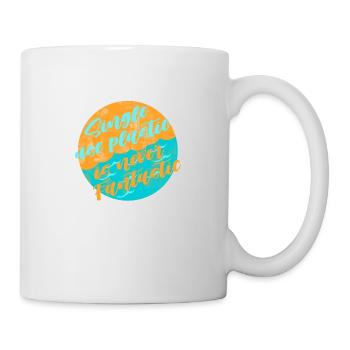 Évitez le plastique - Mug blanc - blanc - Droite