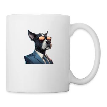 Hund in Anzug - Tasse - Weiß - Rechts