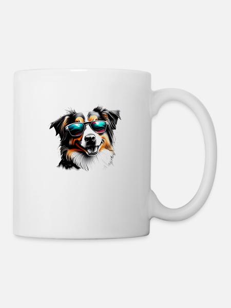 Australian Shepherd Dog Owner Dog Puppy - Mug - white