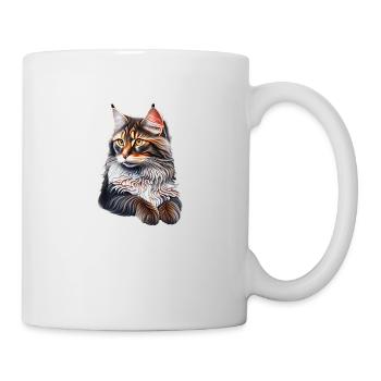 Maine Coon Cat Cat Chat Propriétaire Chaton Chaton - Mug blanc - blanc - Droite