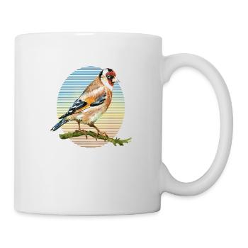 Oiseau coloré - Mug blanc - blanc - Droite
