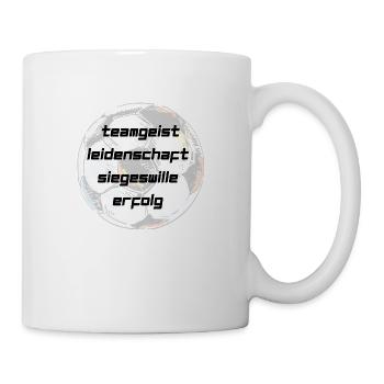 Leidenschaft Teamgeist Siegeswille Erfolg 1 - Tasse - Weiß - Rechts