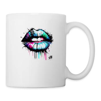 lips graffiti style - Tasse - Weiß - Rechts