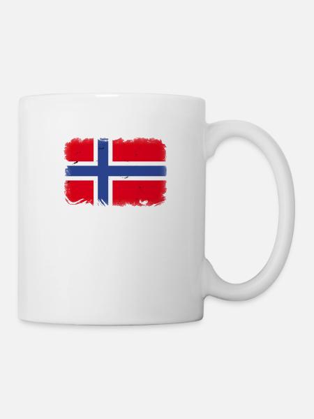 Angel Tour Norwegen Personalisierbar - Tasse - Weiß